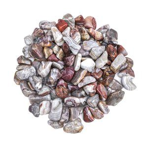 1 lb Medium Tumbled Crazy Lace Agate Gemstone Crystals Bulk Gems Wholesale